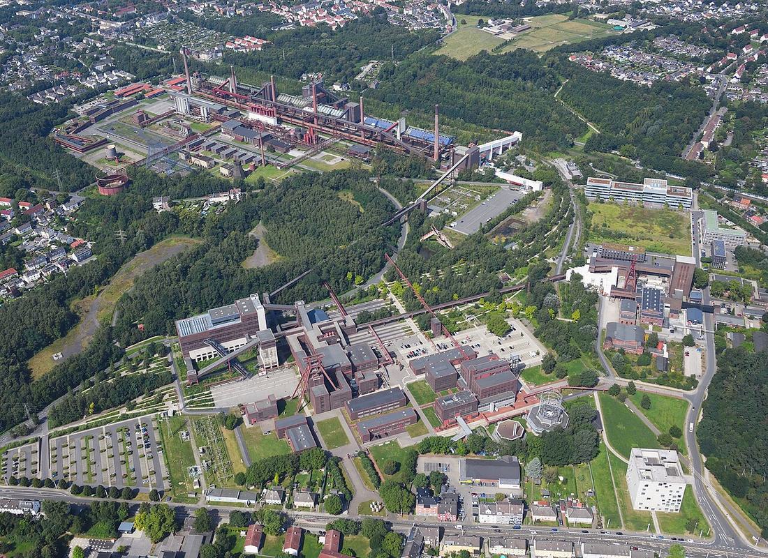 Zeche Zollverein in Essen aus der Luft